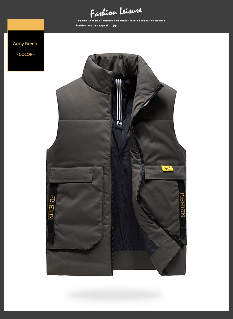 Vest waistcoat handsome youth Down cotton winter work clothes