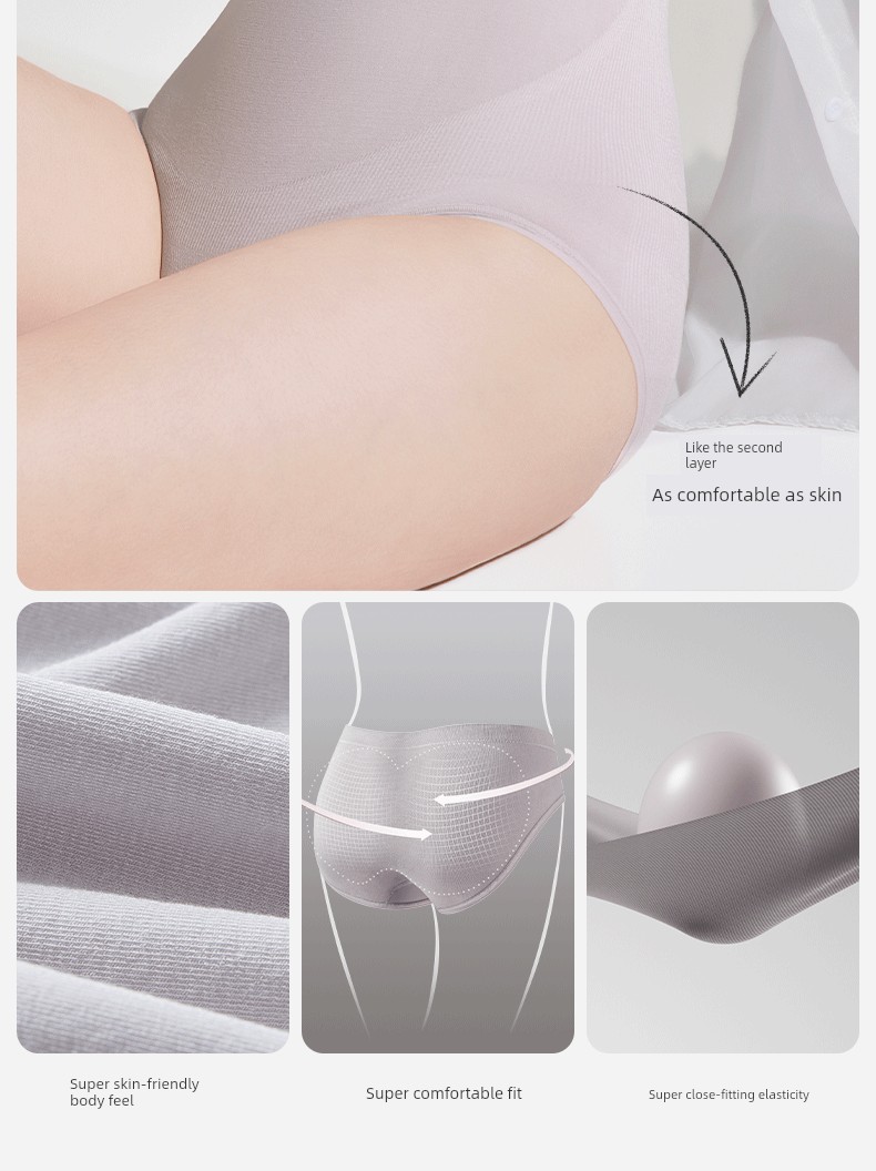 Manxi Ultra-Comfortable Maternity Panties for Early, Mid, and Late Pregnancy, High-Waisted, Seamless, Integrated Silk Gusset Shorts for Women — 4