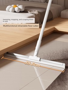Magic Broom Wiper Mop Bathroom Wiper Dual-Purpose Floor Scraper Household Artifact Toilet Toilet Brush