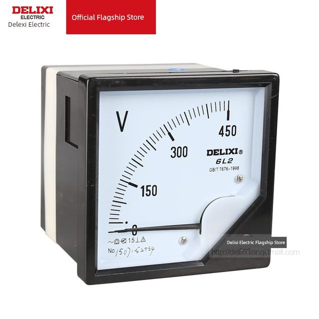 Delixi Electrical Installation Instrument Voltage Meter Ammeter 6L2-450V AC Pointer Meter