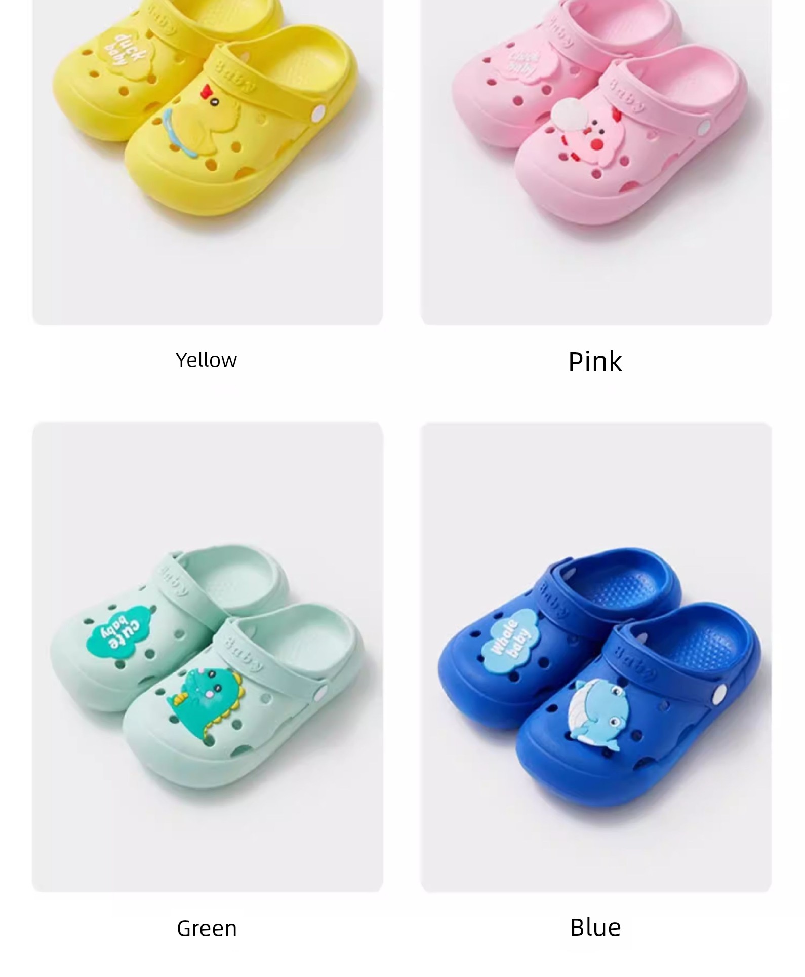 Jq Jingqi Children's Clogs Summer Indoor Non-Slip Shoes for Girls and Boys, Baby Bathing Special Closed-Toe Sandals — 10