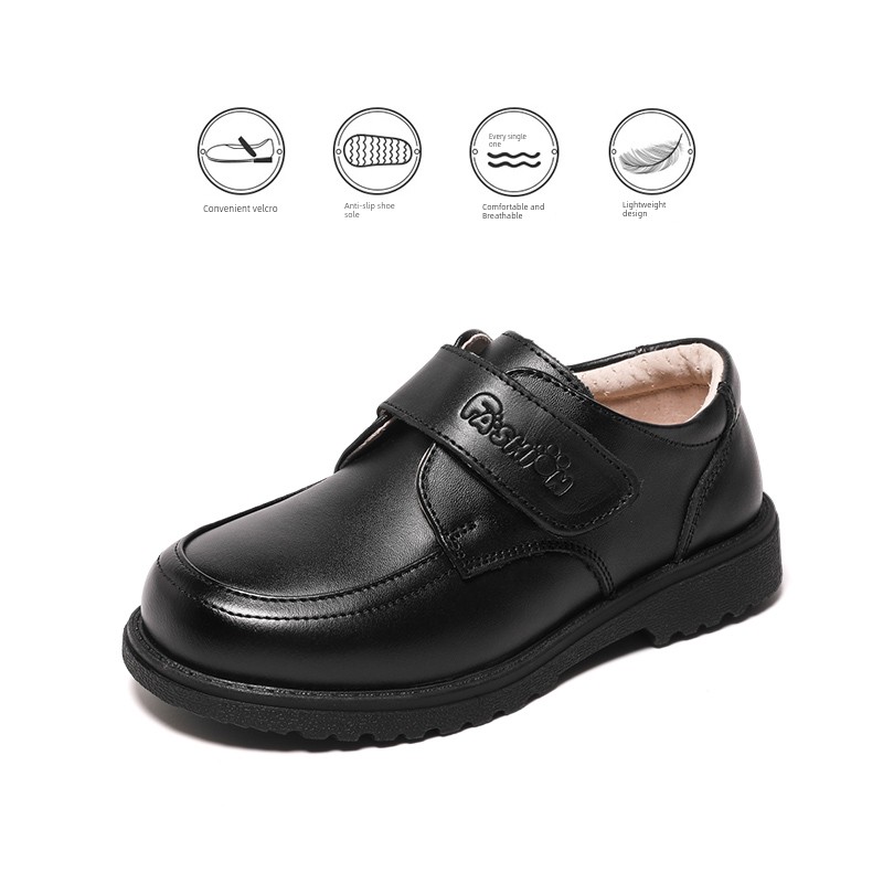 Soft Bottom Performance Boy Student New Arrival Plush Leather Shoes — 8