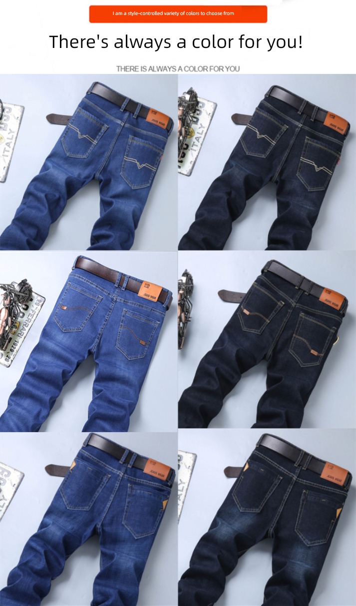 autumn easy Straight cylinder wear-resisting work man Jeans