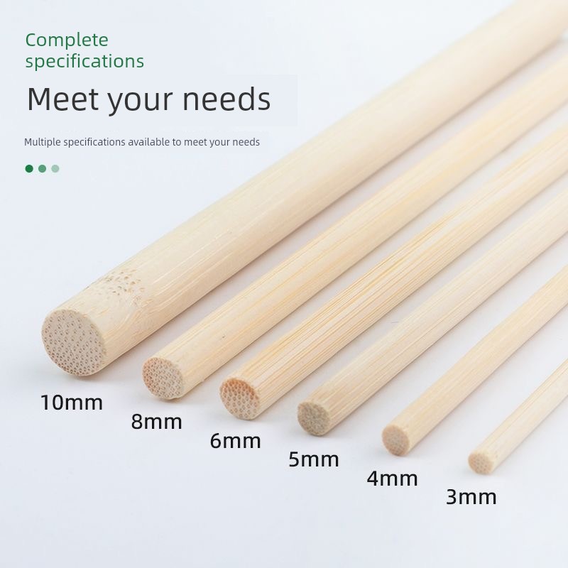 DIY Handmade Architectural Model Materials Round Bamboo Sticks Bamboo Round Wooden Sticks Bamboo Sticks Thin Sticks Flower Stems Lantern Kite Materials