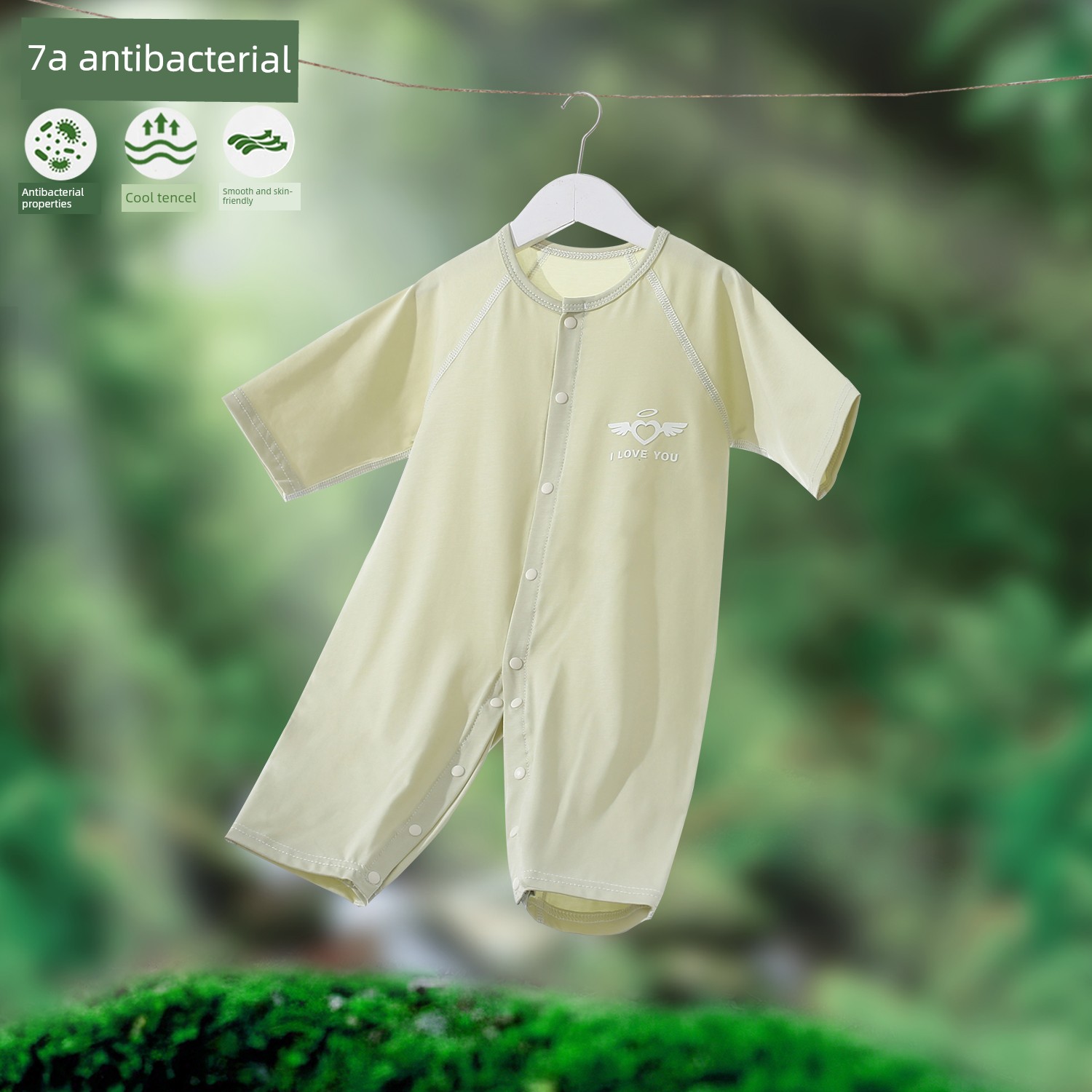 2-Pack Baby Romper Summer Thin Modal Long-Sleeve Pajamas Baby Air-Conditioned Crawling Suit Newborn Onesie — 3
