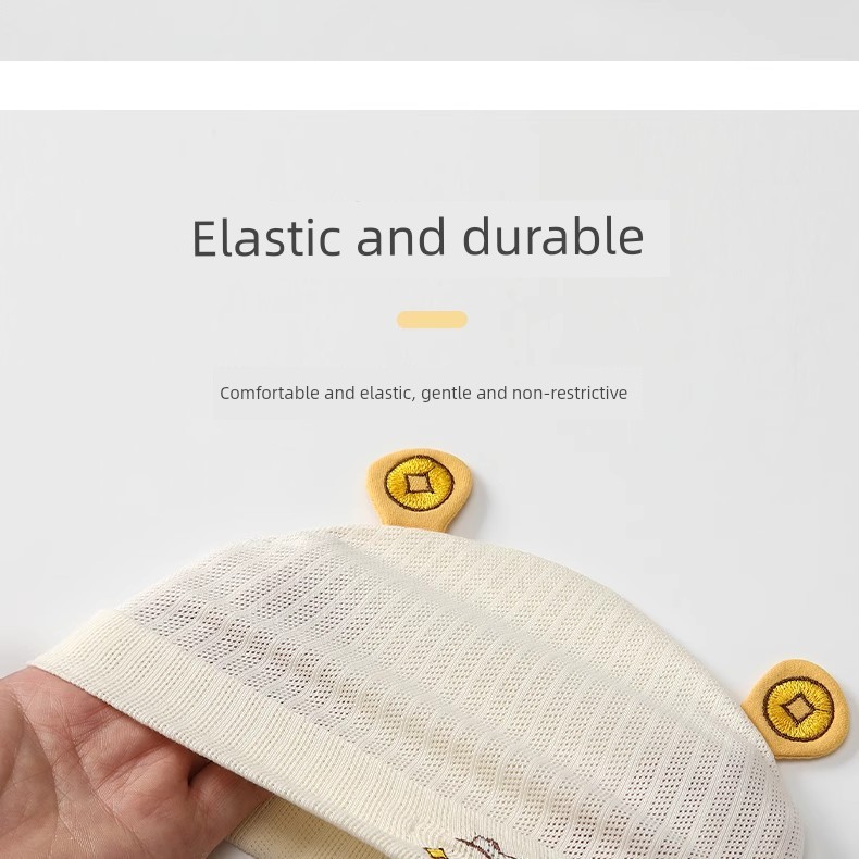 0-6 Months Baby Hat, Summer Thin Style, Single-Layer, Class A, Seamless, Lightweight, Breathable, Newborn Baby Fontanelle Protection Cap — 10