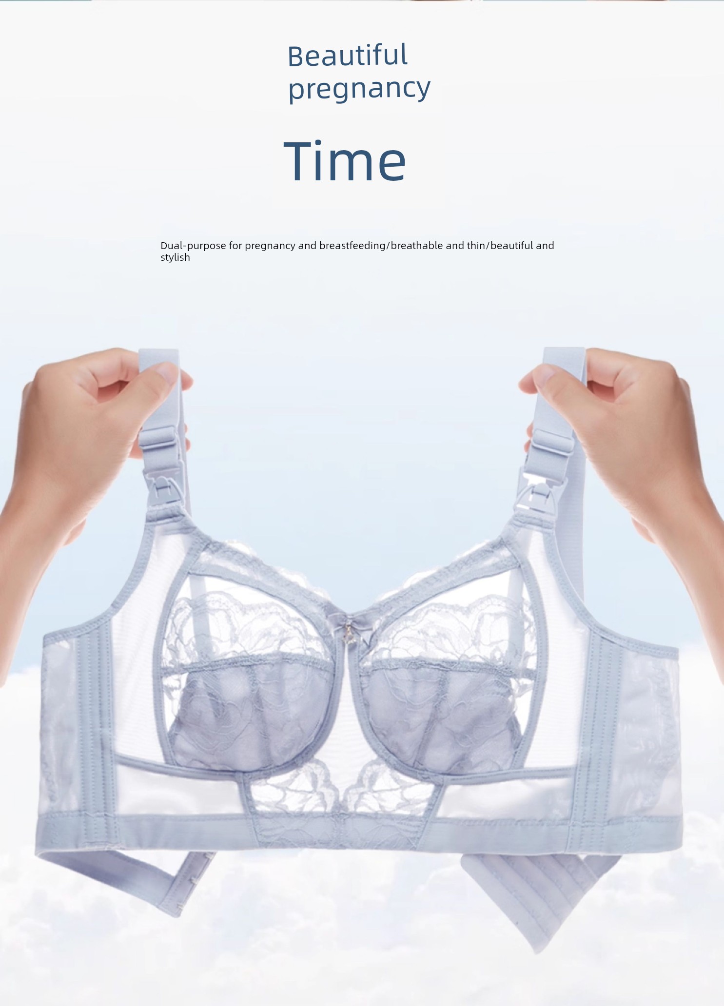 Plus-Size Nursing Bra, Ultra-Thin Full-Cup, Minimizer Maternity Bra, Anti-Sagging for Large Breasts, Postpartum Breastfeeding Bra — 5