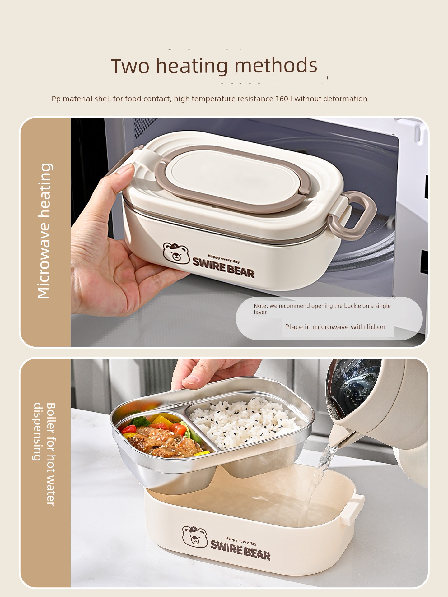 Stainless Steel Insulated Lunch Box for Office Workers, Microwaveable, 2026 New Model, Multi-Layer, Large Capacity, with Food Container