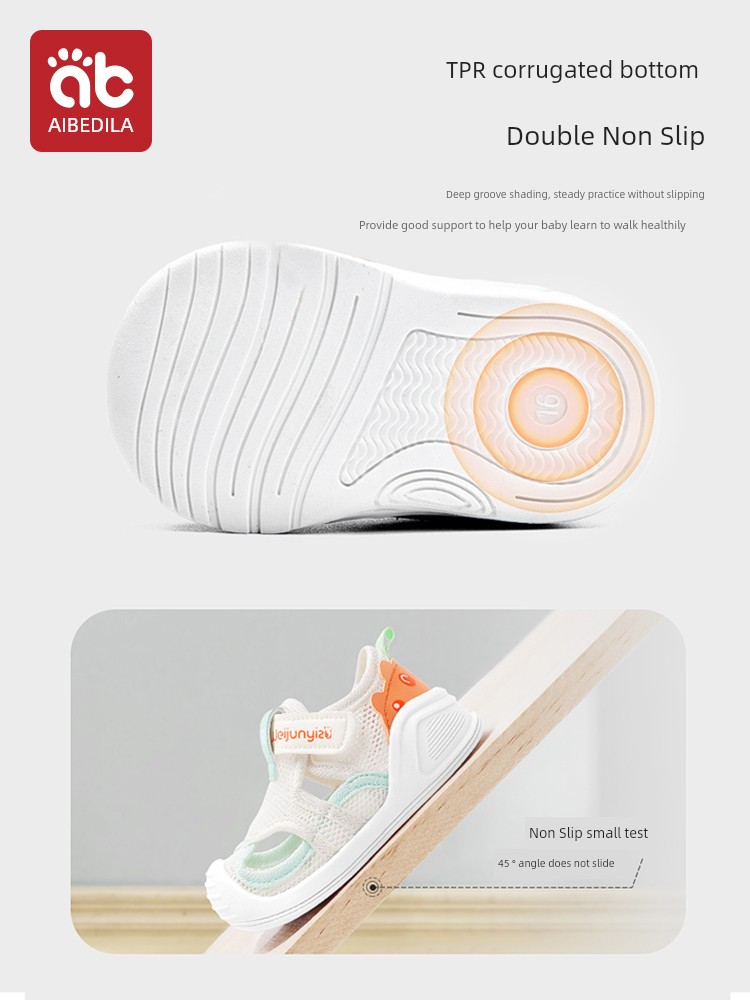 Baby Toddler Shoes Sandals Summer Mesh Shoes Baby Shoes Soft Bottom 1-2-3 Years Old Boys and Girls Functional Non Slip Soft — 3