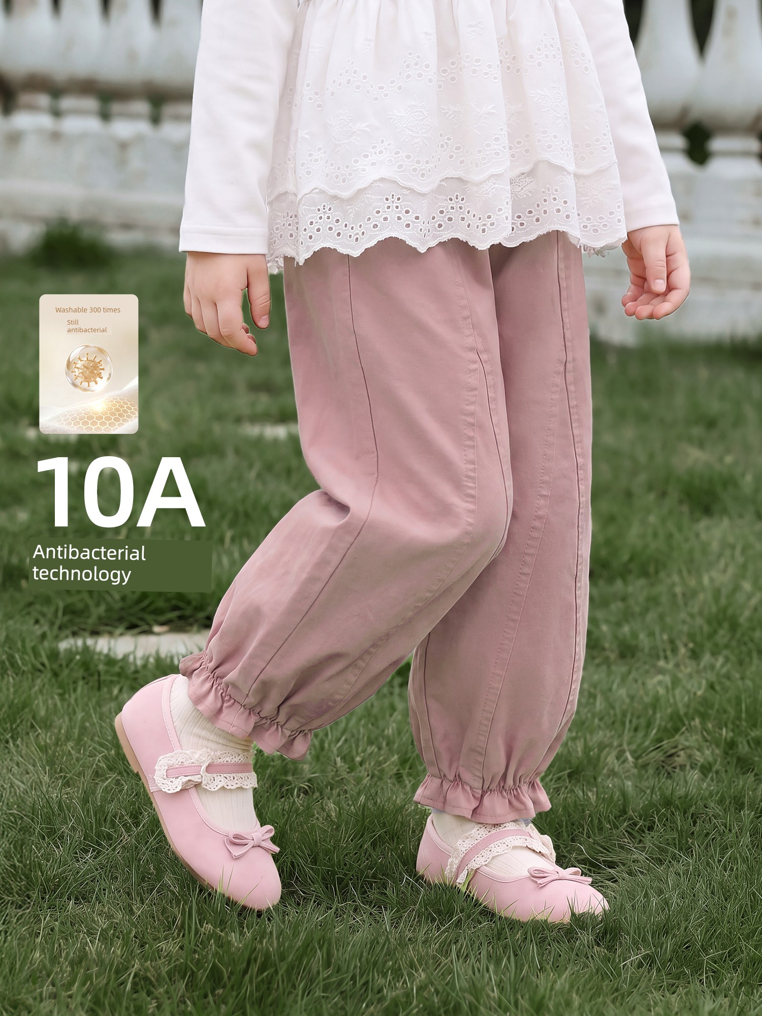 Jellybaby Girls' Pants Summer Thin Style 2026 New Casual Long Pants for Small Children Loose Baby Anti-Mosquito Pants
