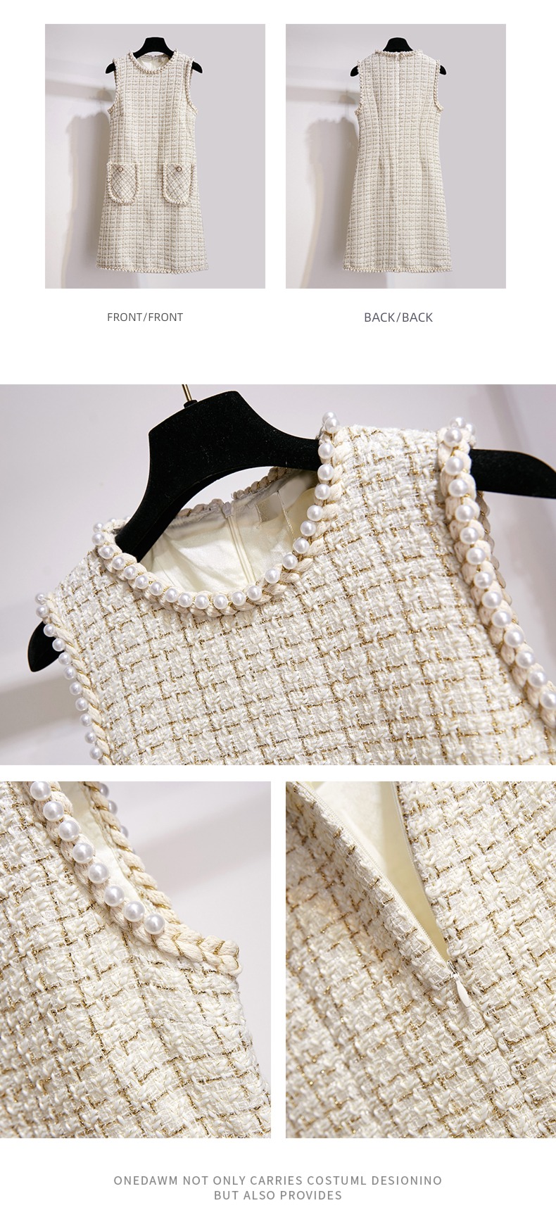 Little fragrance Autumn and winter Lay a foundation Inner lap Wool Dress