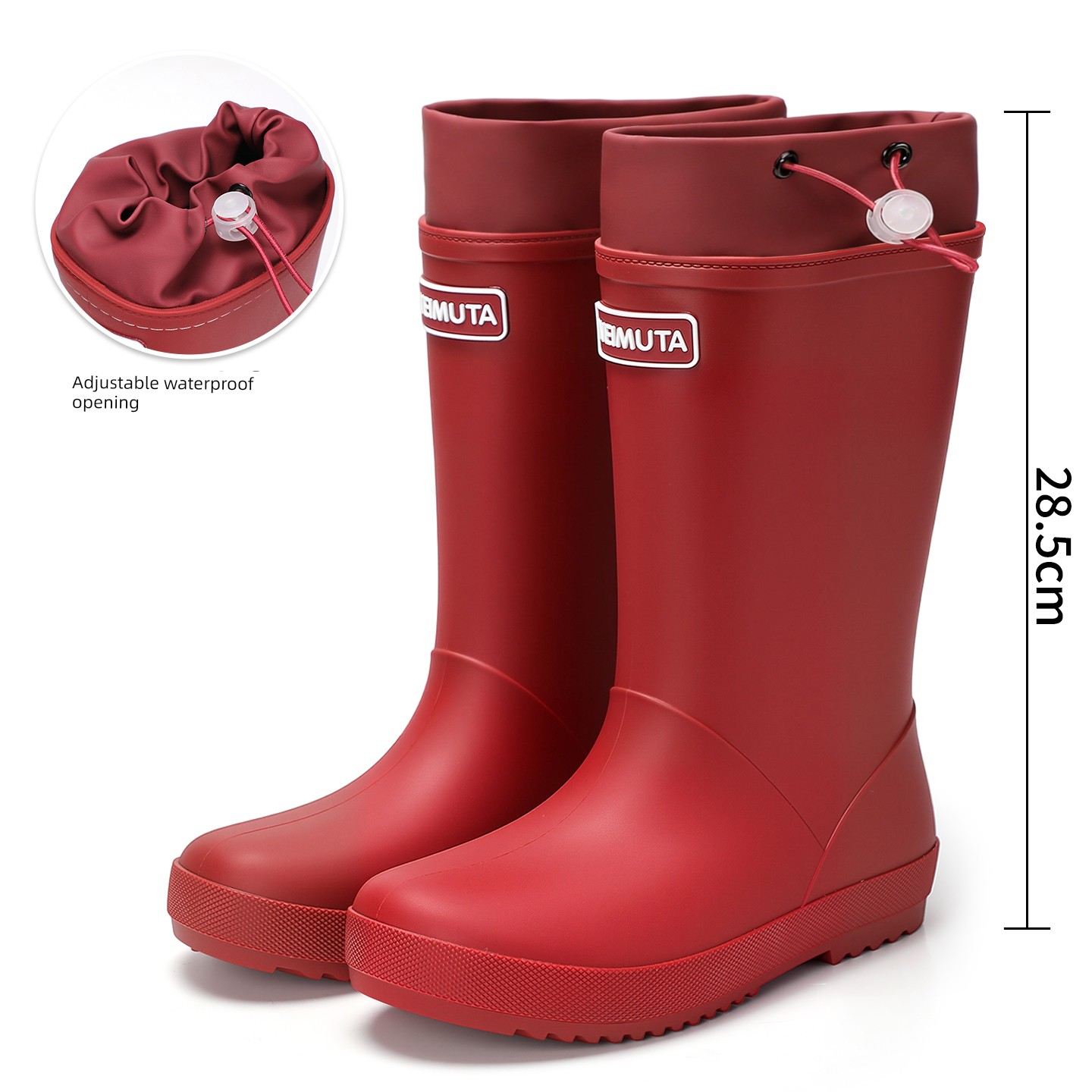 Children's Family Outdoor Rain Boots, Unisex Waterproof Ankle Boots with Anti-Slip Soles, Casual Hiking Water Boots, Rubber Shoes — 6