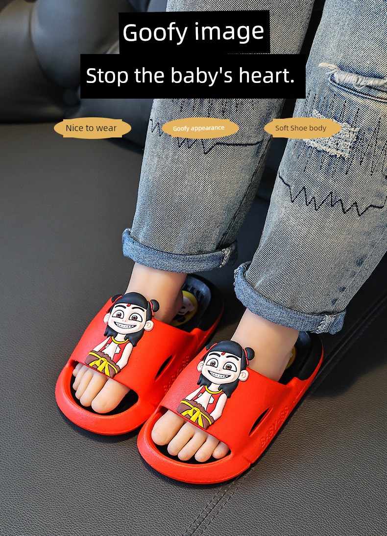 2025 New Arrival Nezha Slippers AO C Slippers Kids Summer Home Soft Bottom Non Slip Baby Summer Slippers Boys and Girls — 4
