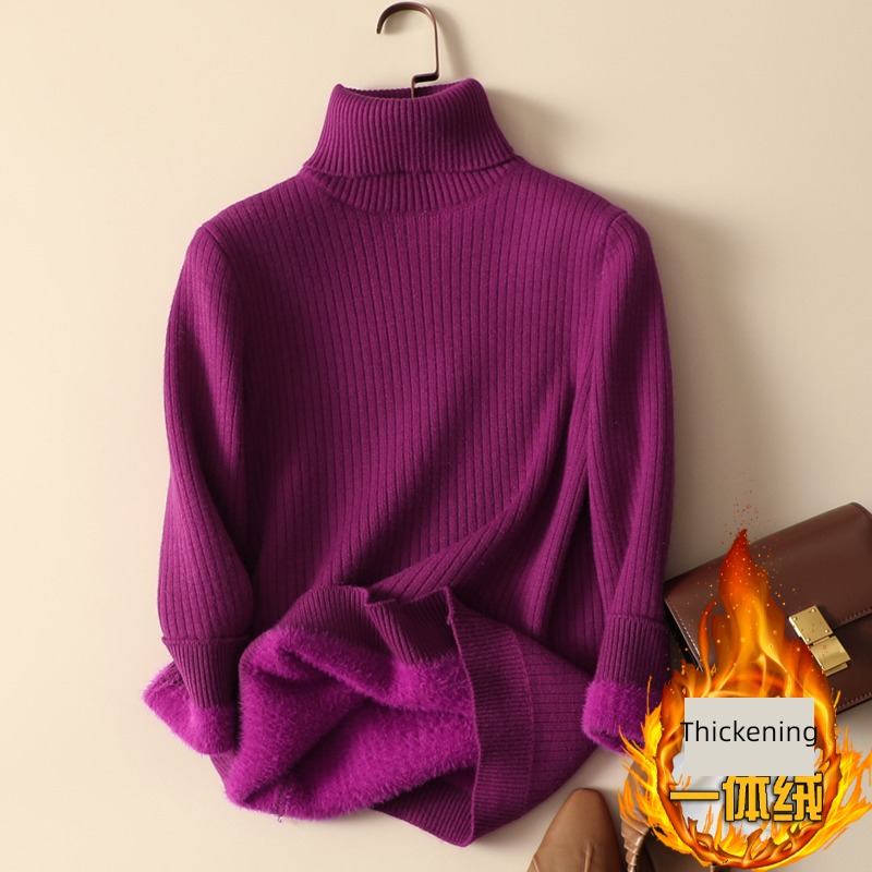 Inner lap Foreign style one Velvet keep warm High collar Undershirt