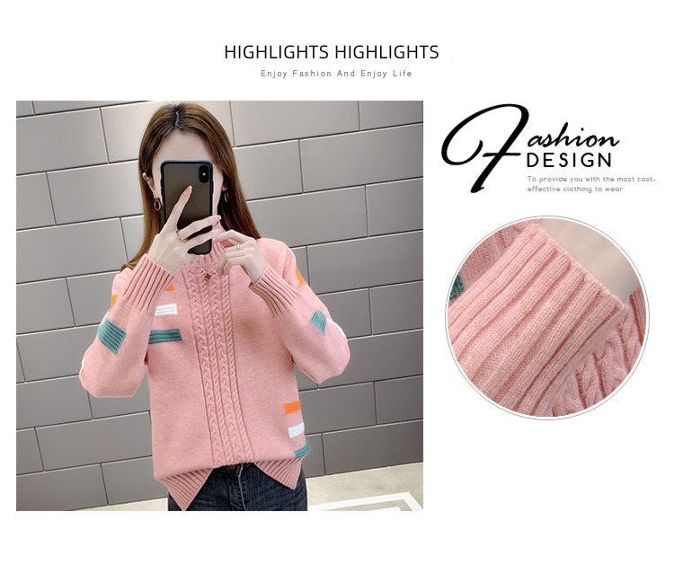 Plush thickening Half high collar sweater Hot money Undershirt