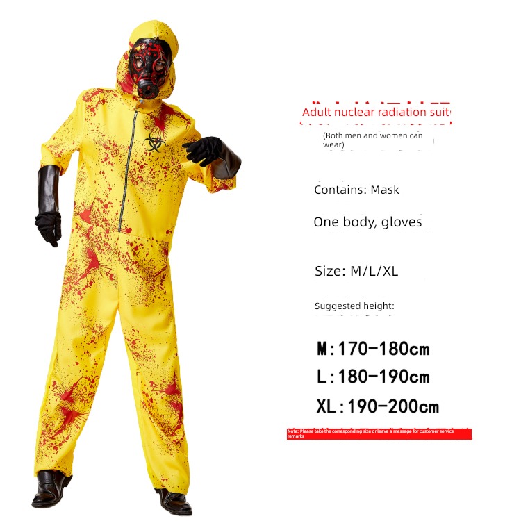 Halloween cos adult male devil scream Ghost clothes a secret chamber Dress up bloody terror doctor Taoist corpse clothing