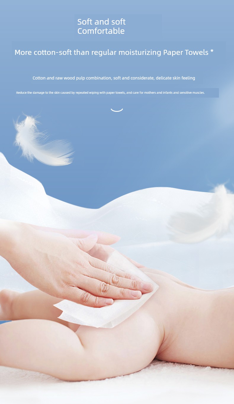 Plant-Based Cloud Soft Towel Cream Paper, Specially Designed for Newborns, Moisturizing Soft Tissue, Baby Facial Tissue, Ultra-Soft Tissue Paper — 9