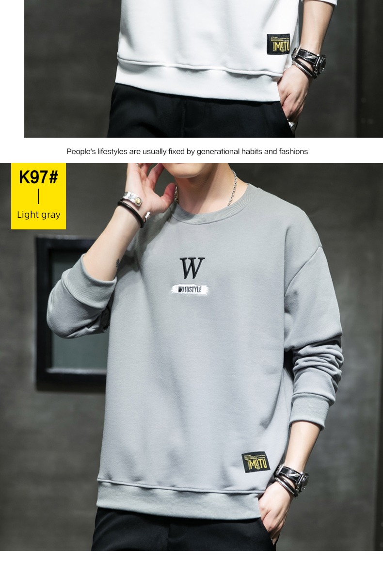 Chaopai Plush man ins Autumn clothes Sweater Long sleeve T-shirt