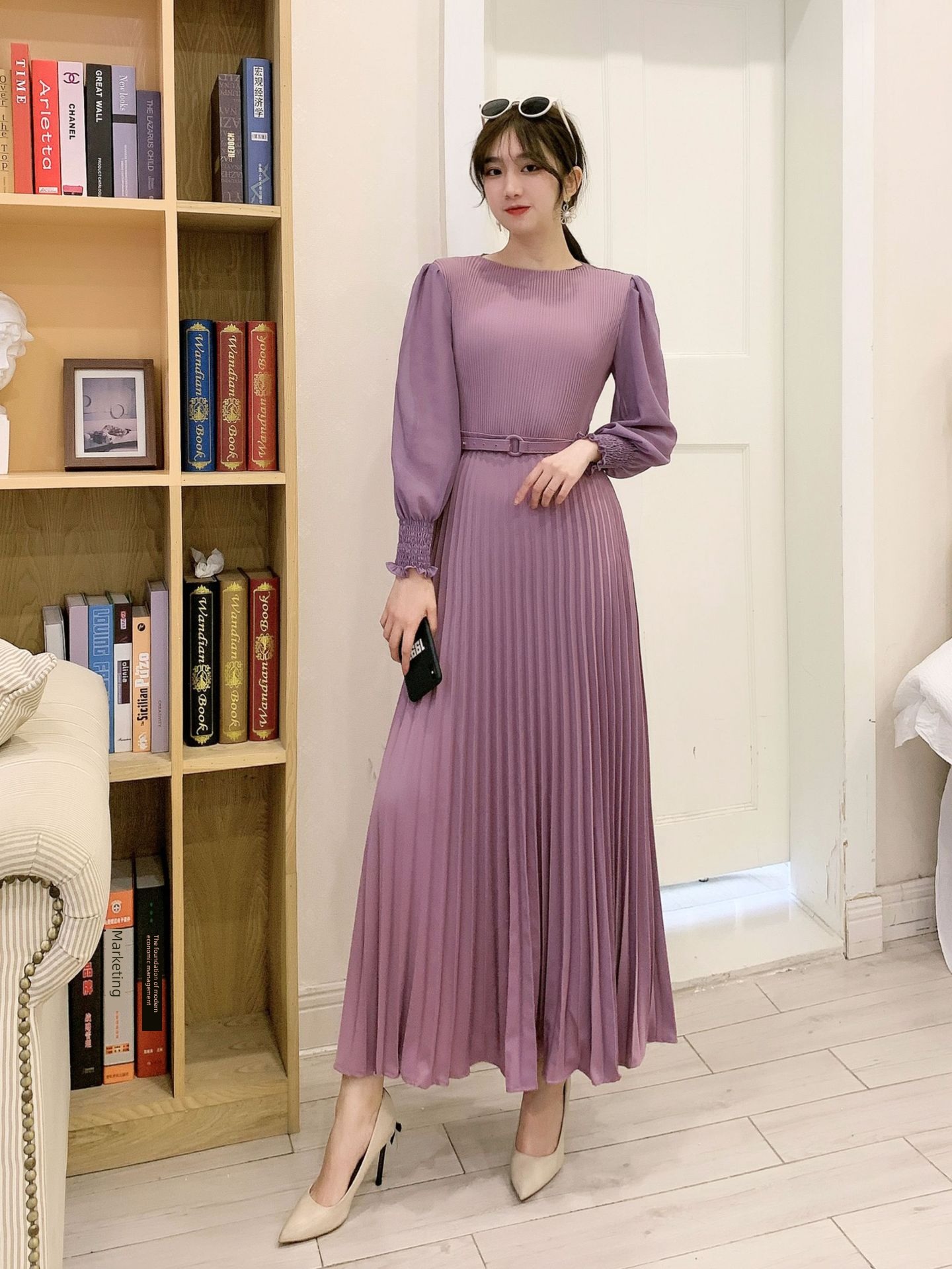 Crimping Show thin temperament Women's wear spring The new Dress