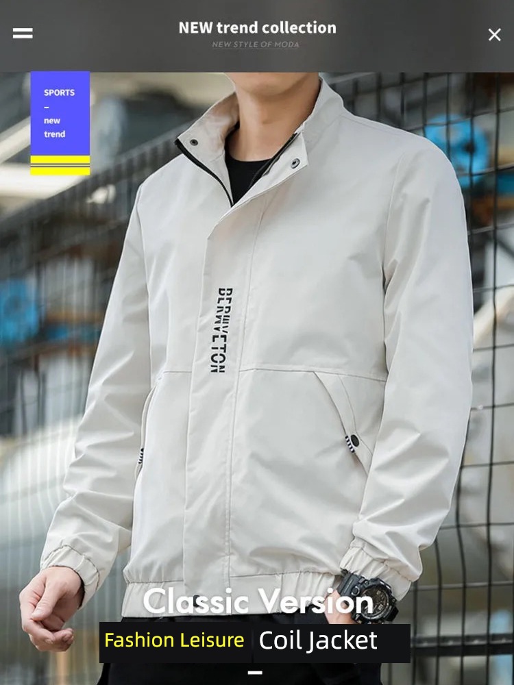 Spring and Autumn Lapel leisure time trend keep warm Windbreak loose coat