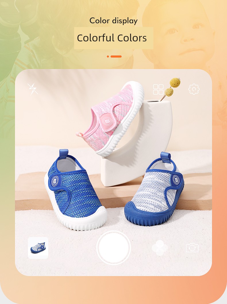 Baby Kindergarten Indoor Shoes Kids Entrance Shoes Soft Bottom Boys and Girls Home Floor Shoes Mesh Spring and Autumn — 3