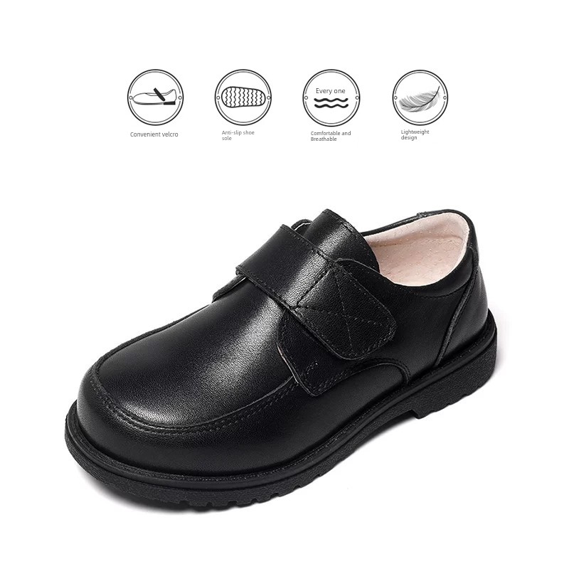 Soft Bottom Performance Boy Student New Arrival Plush Leather Shoes — 2