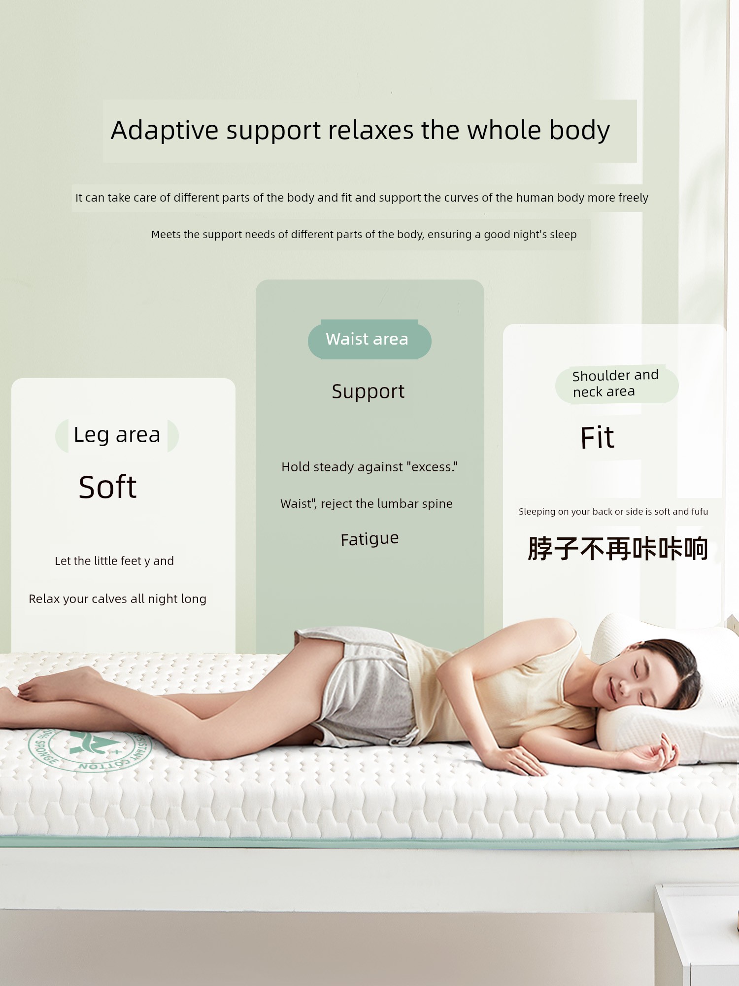 2025 New Latex Mattress Dormitory Bed Sheet Single Piece Student Soft Pad Home Single Memory Foam Sheet Bedding