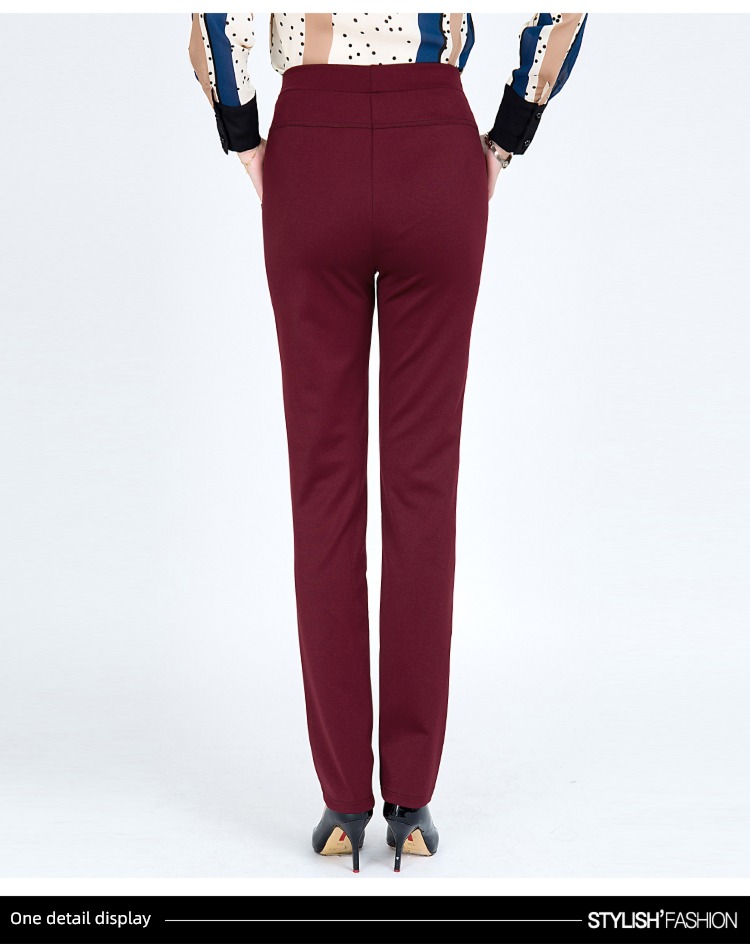 High waist elastic force spring and autumn new pattern leisure time middle age Mother dress