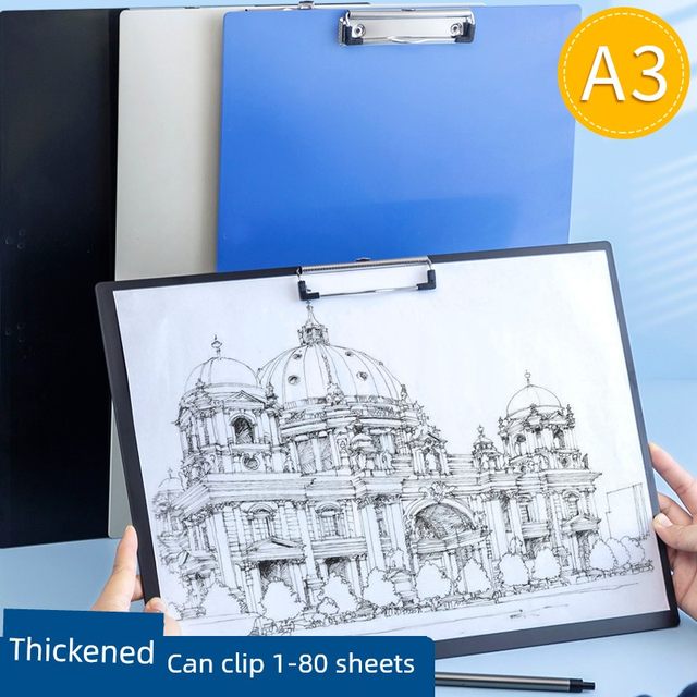 Increase the size of the folder clamp for students using writing board pads and paper storage bags for students A3 test paper clip exam plyboard writing stationery office supplies writing board 8k drawing board drawing pad clamp