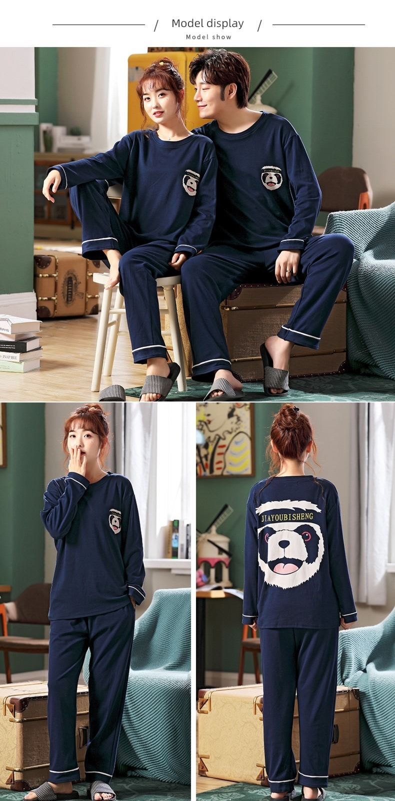 300 Jin men's wear lovers All cotton the fat pajamas