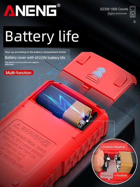 Electronic multimeter Digital high-precision multifunctional home maintenance electrician portable small universal meter