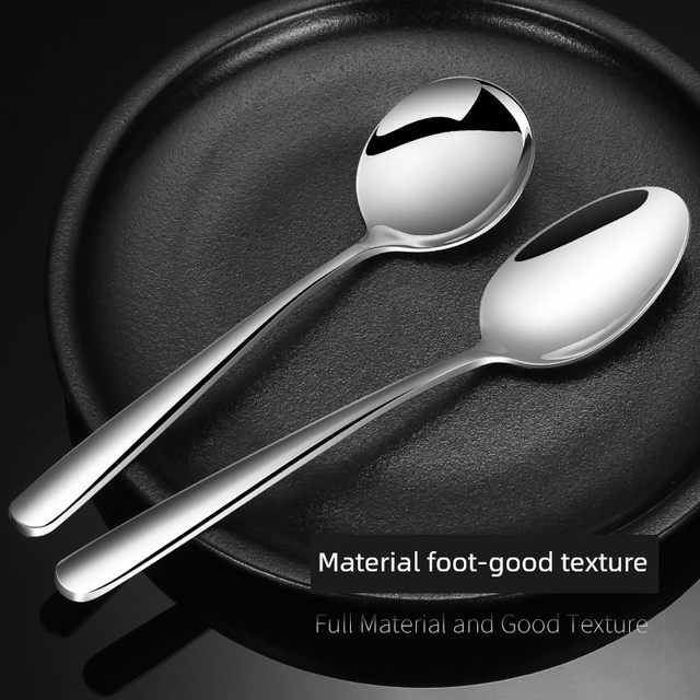 304 stainless steel thickened spoon spoon spoon meal soup spoon western food spoon long handle tableware for adults