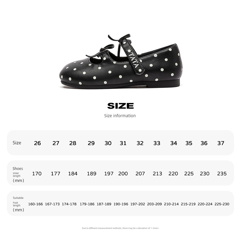 Tata Children's Shoes Girls' Polka Dot Mary Jane Shoes Autumn New Little Girl Princess Shoes Kidsren's Fashion Shoes — 7