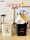 Desktop trash can small mini cute high-value storage barrel with pressing circle dormitory living room office wastebasket