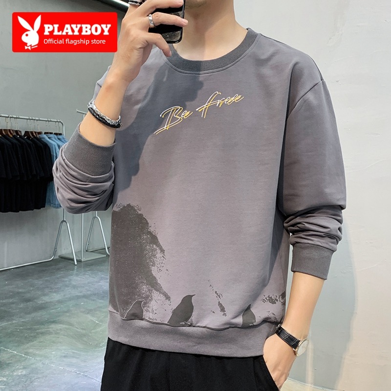 dandy easy trend Ruffian handsome Round neck Sweater