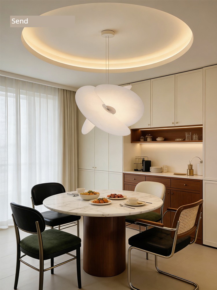 Italian Luceplan French-Style Restaurant Chandelier, Living Room Island Table, Bedroom Designer Creative Art Lighting Fixtures