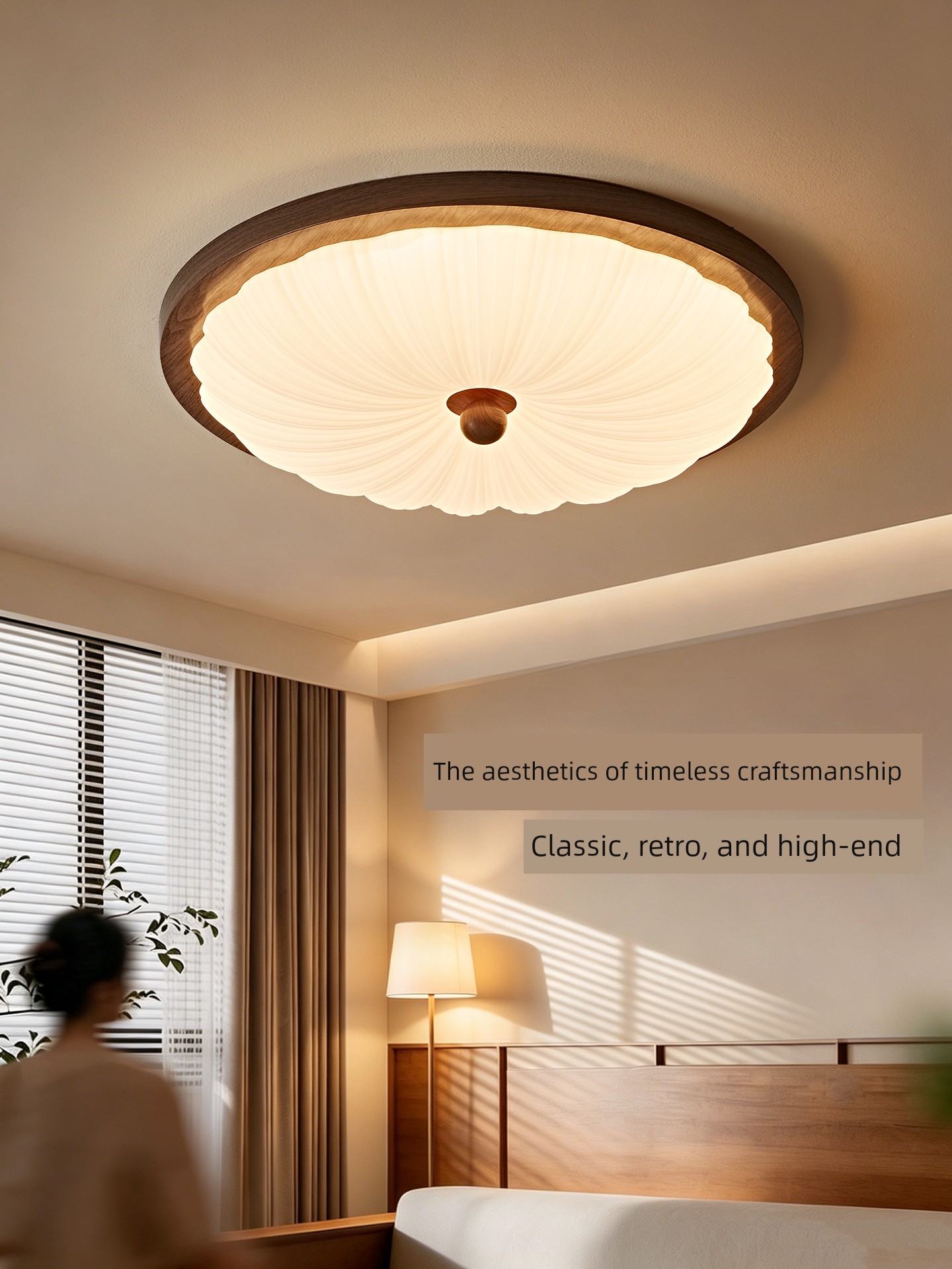Medieval Style Song-Style Aesthetics New Chinese-Style Bedroom Ceiling Light 2026 New Model Room Retro Zhongshan Lighting Fixtures R335