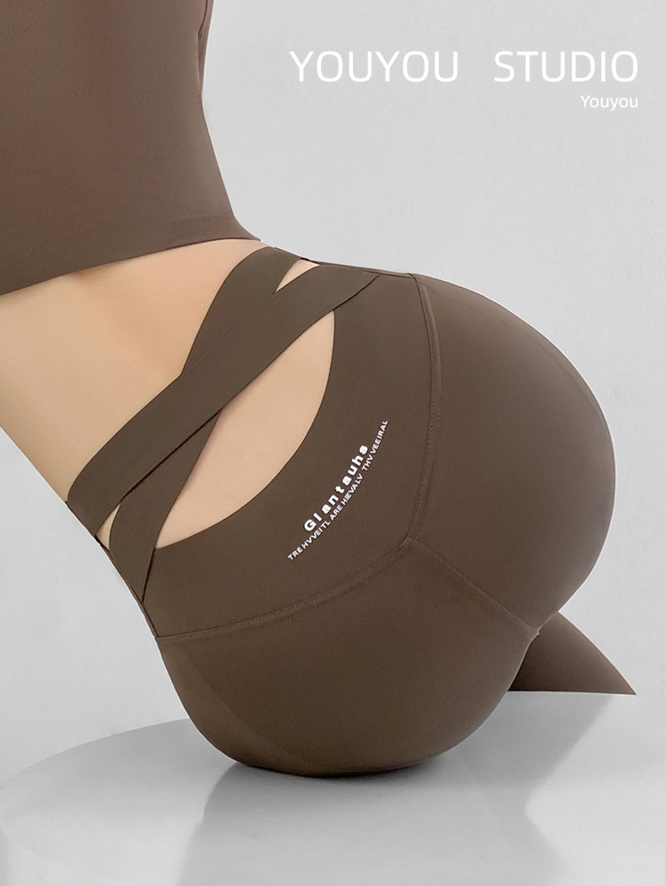 Coffee Spring and Autumn The abdomen Buttock lifting Thin legs shark pants
