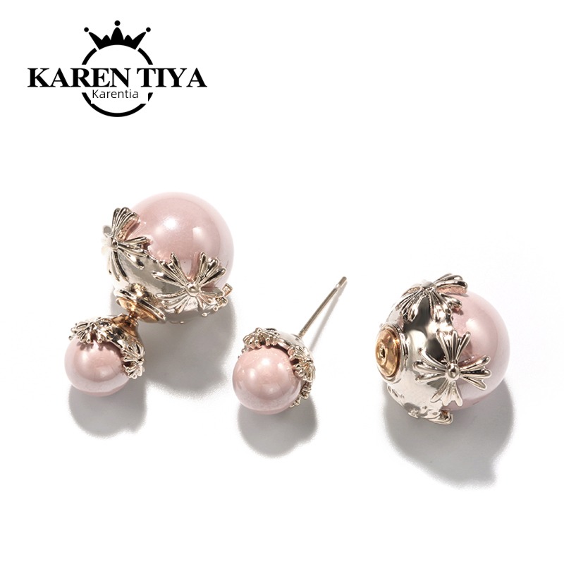 female senior personality Imitation pearl Ear Studs