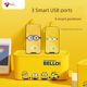 Bull socket with USB charging cartoon cute co-branded Pikachu Minions Apple fast charging storage box ultra thin
