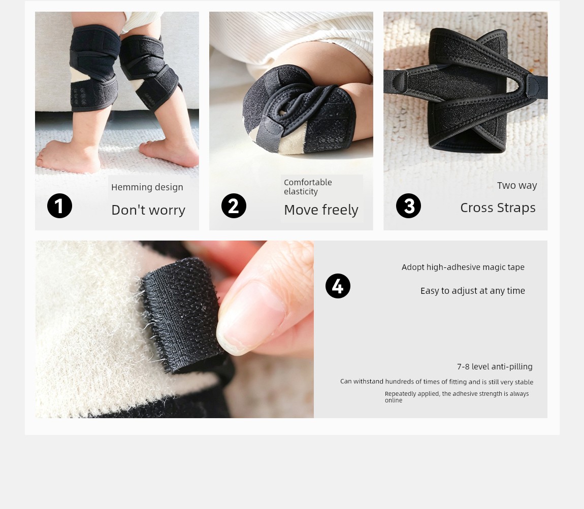 Lunastory Knee Pads, Baby Crawling Elbow Pads, Anti-Slip Children's Toddler Knee Protectors, Anti-Strain — 11