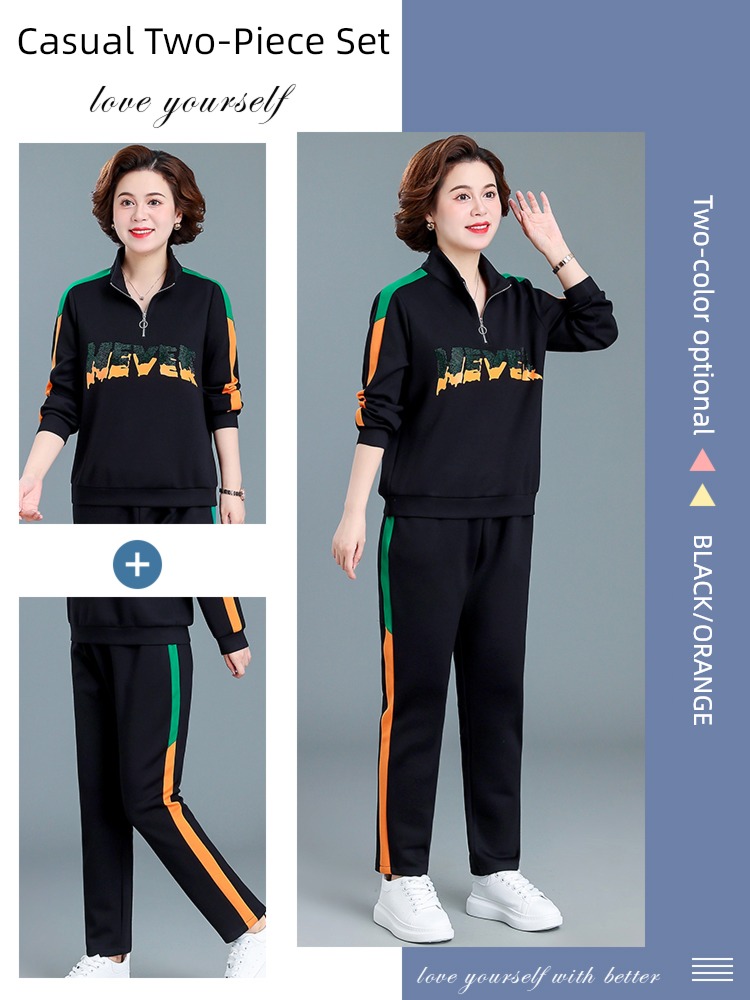 middle age mom suit leisure time Athletic Wear spring and autumn Sweater