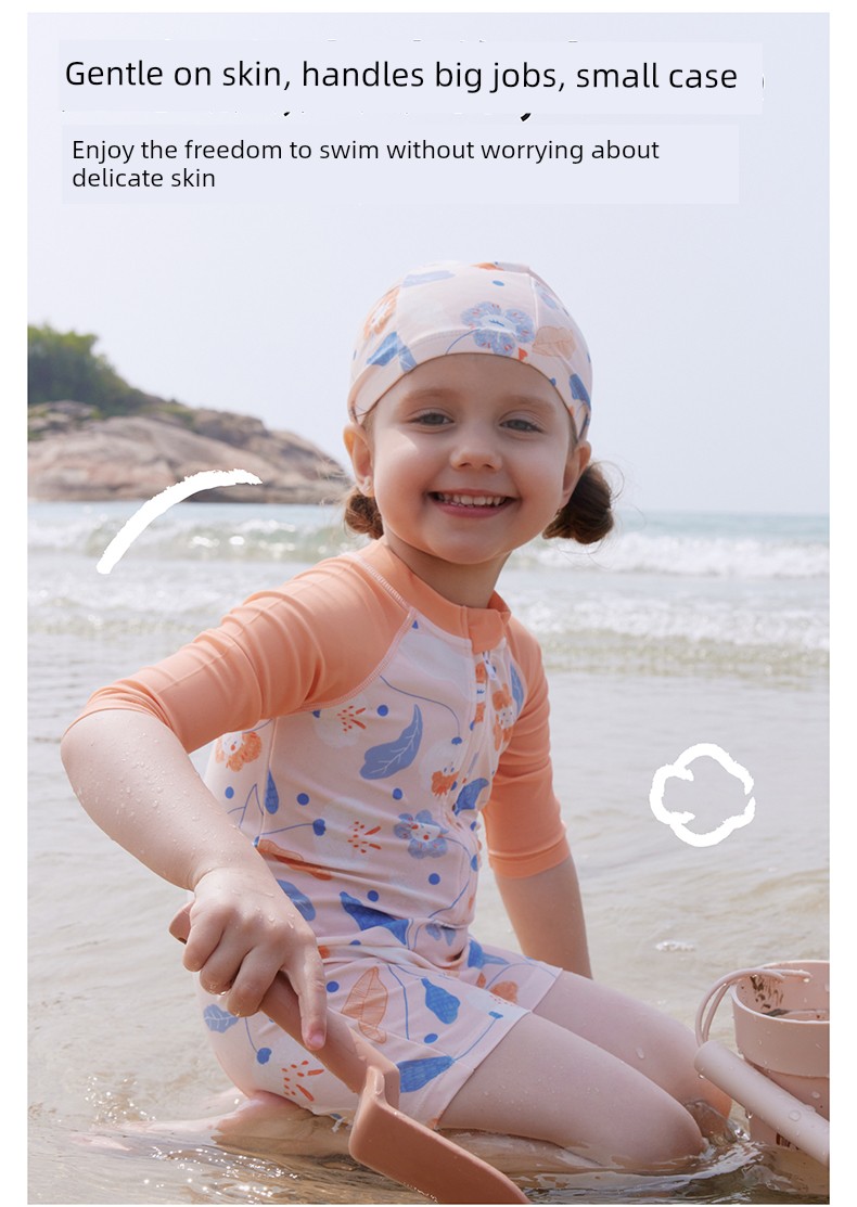 YEEHOO Short Sleeve Baby Girl Sun Protection One-Piece Swimsuit for Children — 10