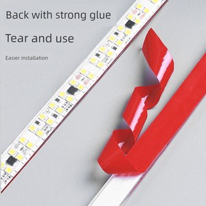 Ultra-Thin Light Strip Self-Adhesive LED Light Bar Display Cabinet Trunking Ceiling Decoration Cob Line Light 220V Soft 