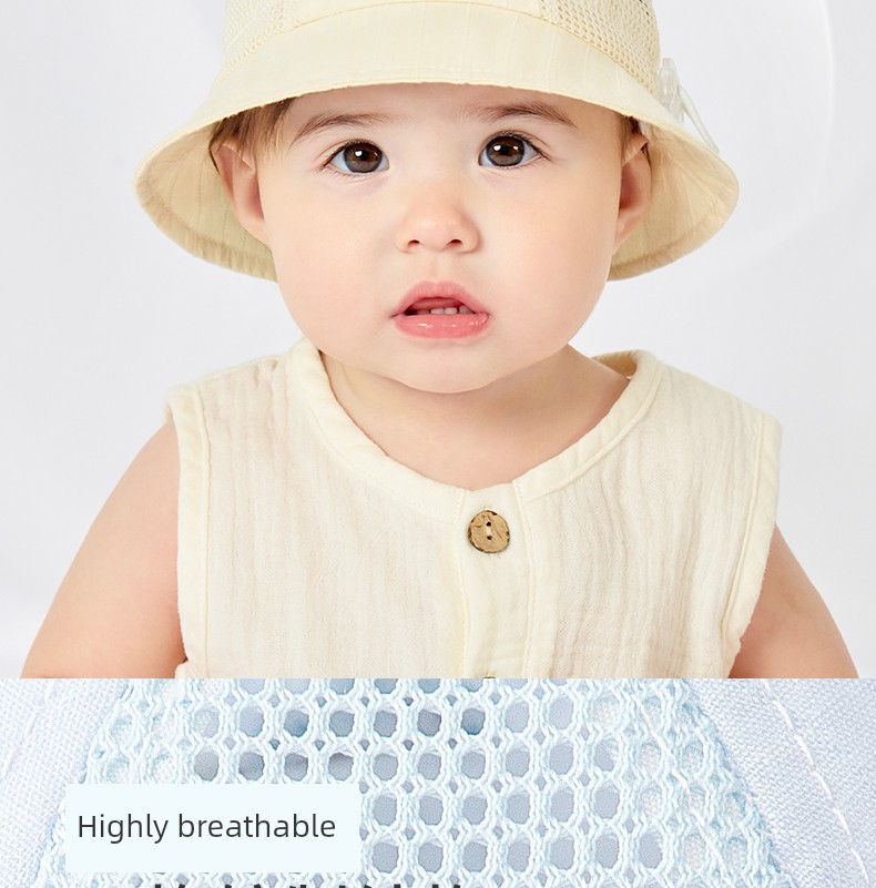 Baby Hat Thin Summer Baby Boy Sun Protection Hat Newborn Small-Month Sun Hat Outing Infant Bucket Hat — 6