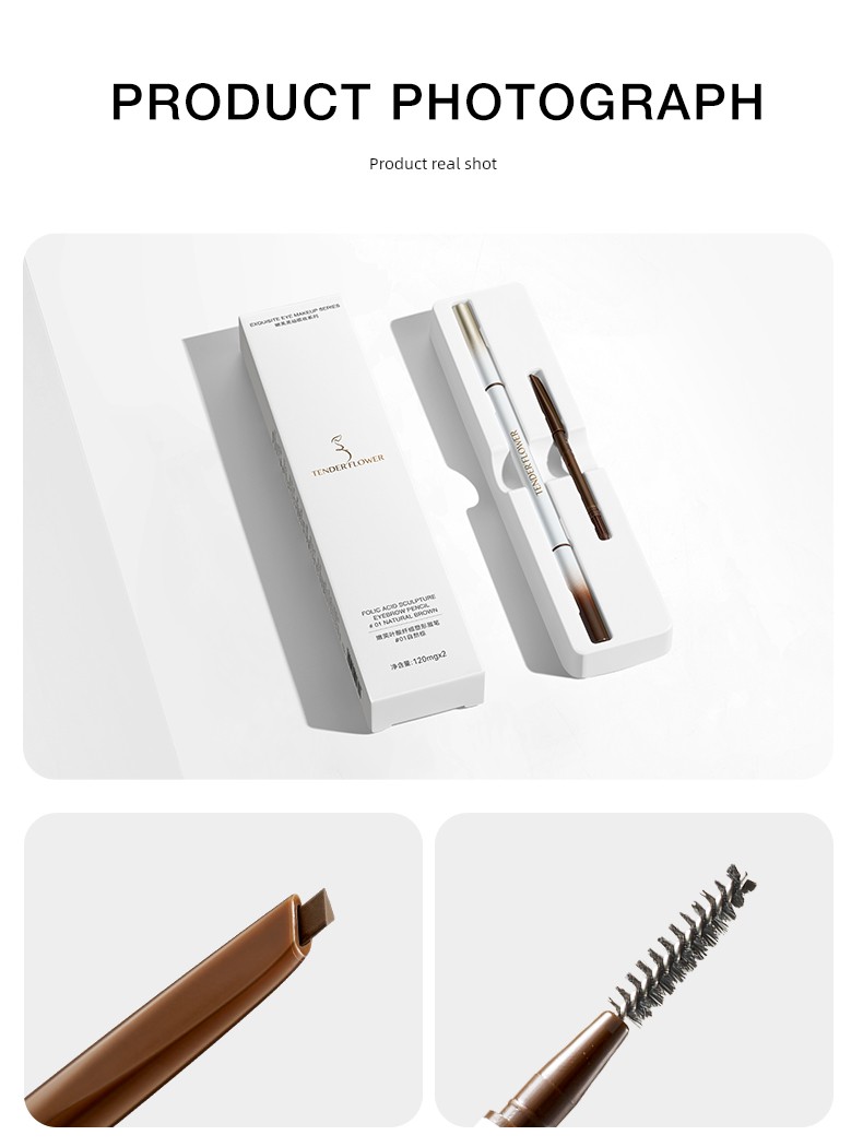German Nenfu Eyebrow Pencil for Women Preparing for Pregnancy, Waterproof, Sweat-Resistant, Not Easy to Fade, with Distinct, Natural-Looking Eyebrows, — 28