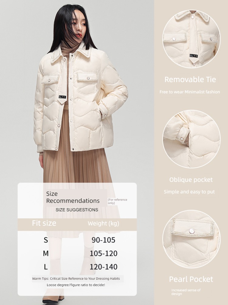 Little fragrance Yalu have cash less than that is registered in the accounts Lapel Frivolous Down Jackets