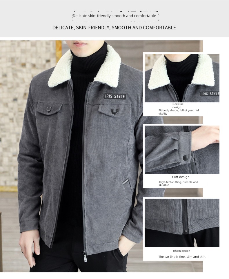Lamb hair Spring and Autumn Lapel Coat Put on your clothes loose coat