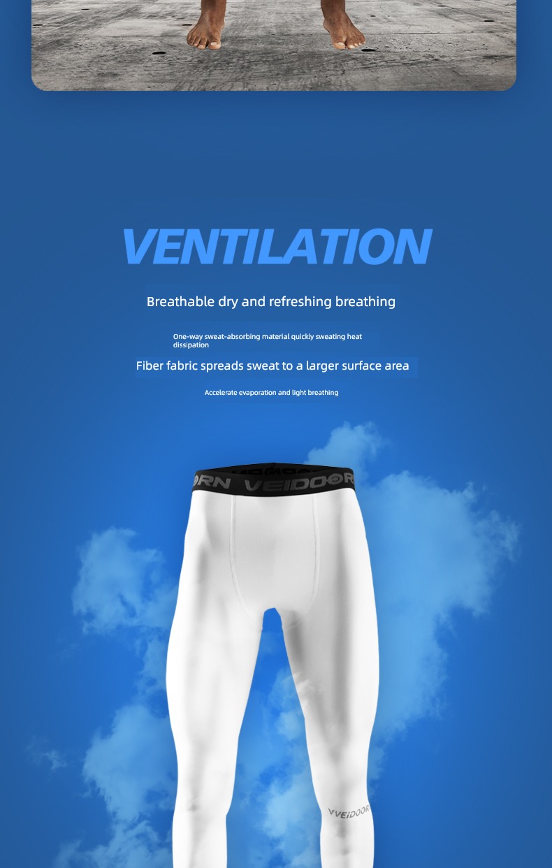 Dimensional motion Seven Basketball Quick drying High elasticity compress trousers