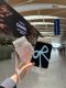 Korean bow leather passport clip high-looking girl heart travel abroad air ticket ID card storage card bag